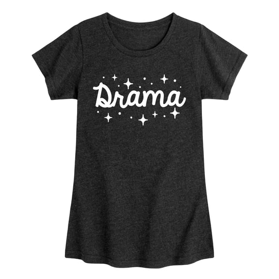 Instant Message - Mama Drama Fitted Short Sleeve Graphic T-Shirt