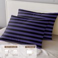 thumbnail image 6 of Halloween Theme 4 Piece Bedding Set, Purple and Black Stripes Twin Size Duvet Cover Set with Zipper Closure & Corner Ties Soft Breathable Comforter Cover for Bedroom, 6 of 9