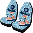 thumbnail image 1 of Juego de 2 Fundas para Asientos de Coche ABPHQTO Ancla Tropical Hibiscus Universal, 1 of 3