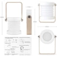 thumbnail image 2 of Lámpara de mesa LED recargable por USB, luz nocturna de 15 W, táctil, plegable 360°, portátil, con mango de madera, para acampar, 2 of 5