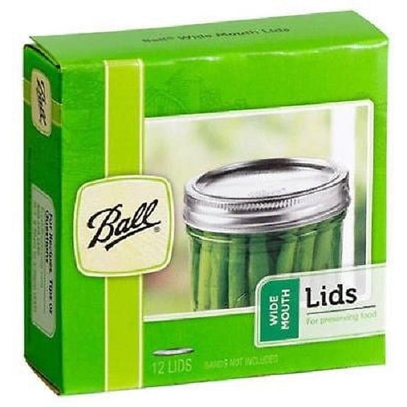 Ball 1440042050 12 Pack Wide Mouth Dome Canning Mason Jar Lids - Quantity of 4