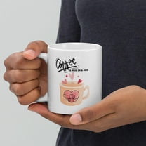Cute Coffee Mug Gift For Women – White Ceramic Mug With Heartwarming ‘A Hug in a Mug’ – Cozy Cup For Coffee Lovers – Birthday, Christmas, Valentine’s Day, or Just Because, 11oz