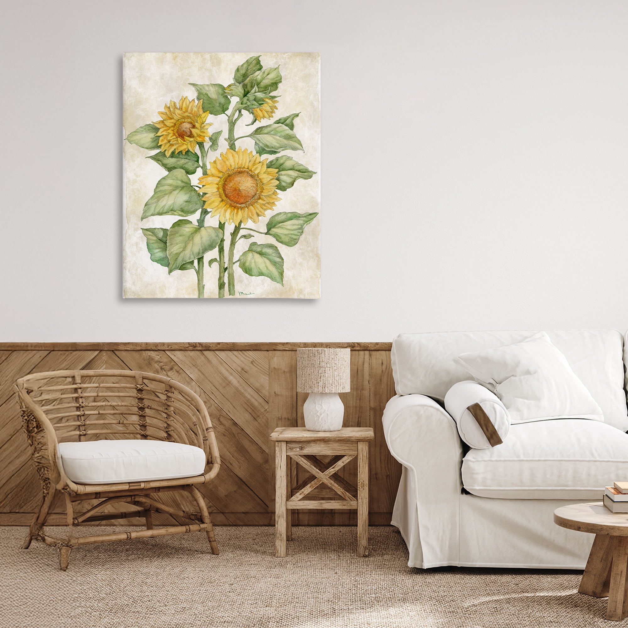 Stupell Industries Floral Journal Sunflower Canvas Wall Art, design by Paul Brent