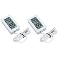 thumbnail image 3 of Refrigerator Temperature Meter, 2Pcs -50 Degrees Celsius ～110 Degrees Celsius  Waterproof Electronic Digital   2s Refresh With Probe For Aquarium For Greenhouse, 3 of 8