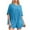 Light BlueA, variant on Summer Akafmk Women's Summer 2 Piece Outfits Lounge Sets,Round Neck Short Sleeve Blouses Tops and Ruffled Hem Wide-Leg Shorts Solid Color Women Sets Clothing Outfit