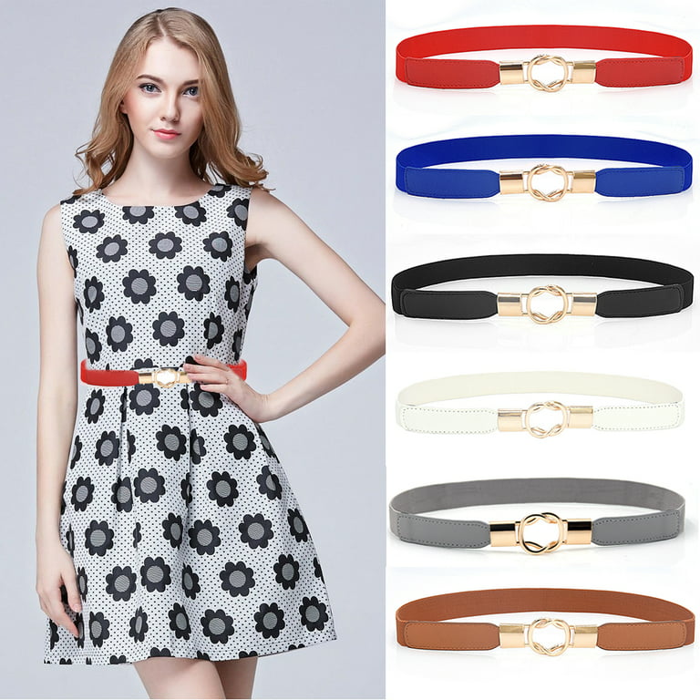 Buy Thin Womens Red Belt For Dress - Real Leather