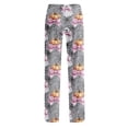 thumbnail image 6 of IYYVV Halloween Pajama Pants for Women Cute Funny Pumpkin Graphic Pajamas Casual Elastic Waist Palazzo Pants Fall Pajamas Pink M, 6 of 6