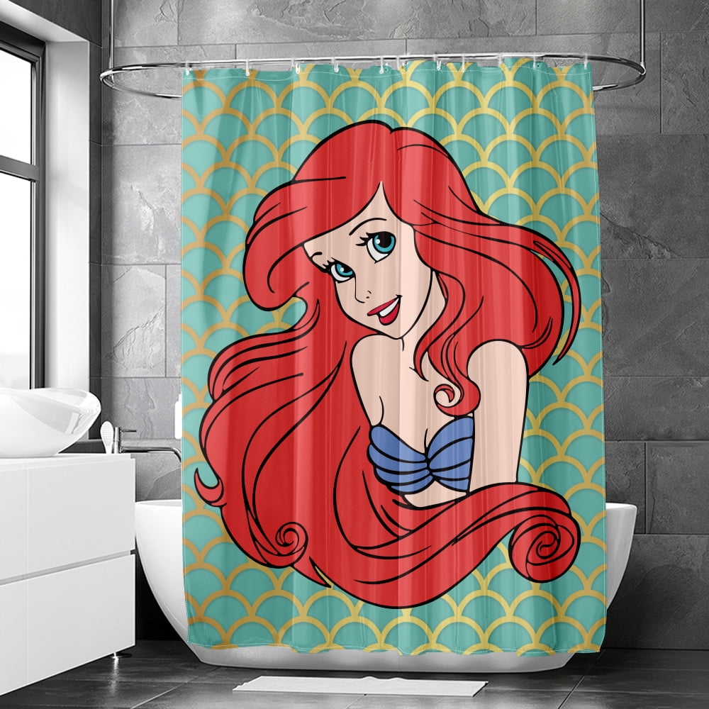 Disney The Little Mermaid Multicolour Shower Curtain, Colorful Print