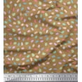 thumbnail image 1 of Soimoi Brown Cotton Poplin Fabric Brush Stroke Abstract Printed Craft Fabric by the Yard 42 Inch Wide, 1 of 3