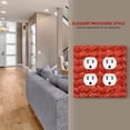 thumbnail image 4 of Orange Fabric Light Switch Cover Decorative Switch Plates and Outlet Covers Wall Plate for Electrical Kitchen Home Office Art Decor Mid-size, 4 of 4