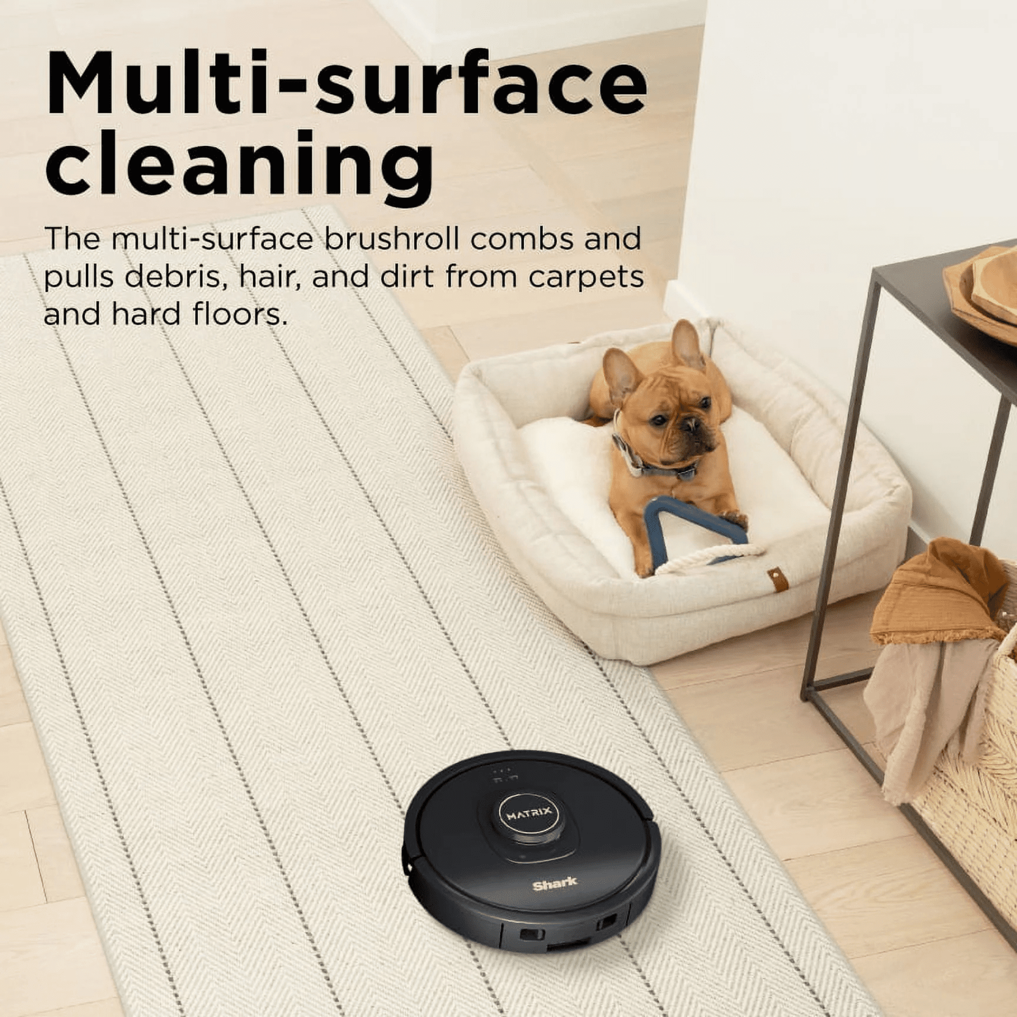 Shark Matrix Robot Vacuum AV2310 with Matrix Clean Multi Surface Brushroll Precision Home Mapping App Control Recharge Resume and Voice Commands (Refurbished)