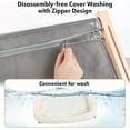 thumbnail image 2 of AMOSIJOY Cat Sill Window Perch Sturdy Hammock Window Seat with Cushion Bed Cover, Wood & Metal Frame for Large Cats, Easy to Adjust Cat Bed for Windowsill, Bedside, Drawer and Cabinet (M), 2 of 10