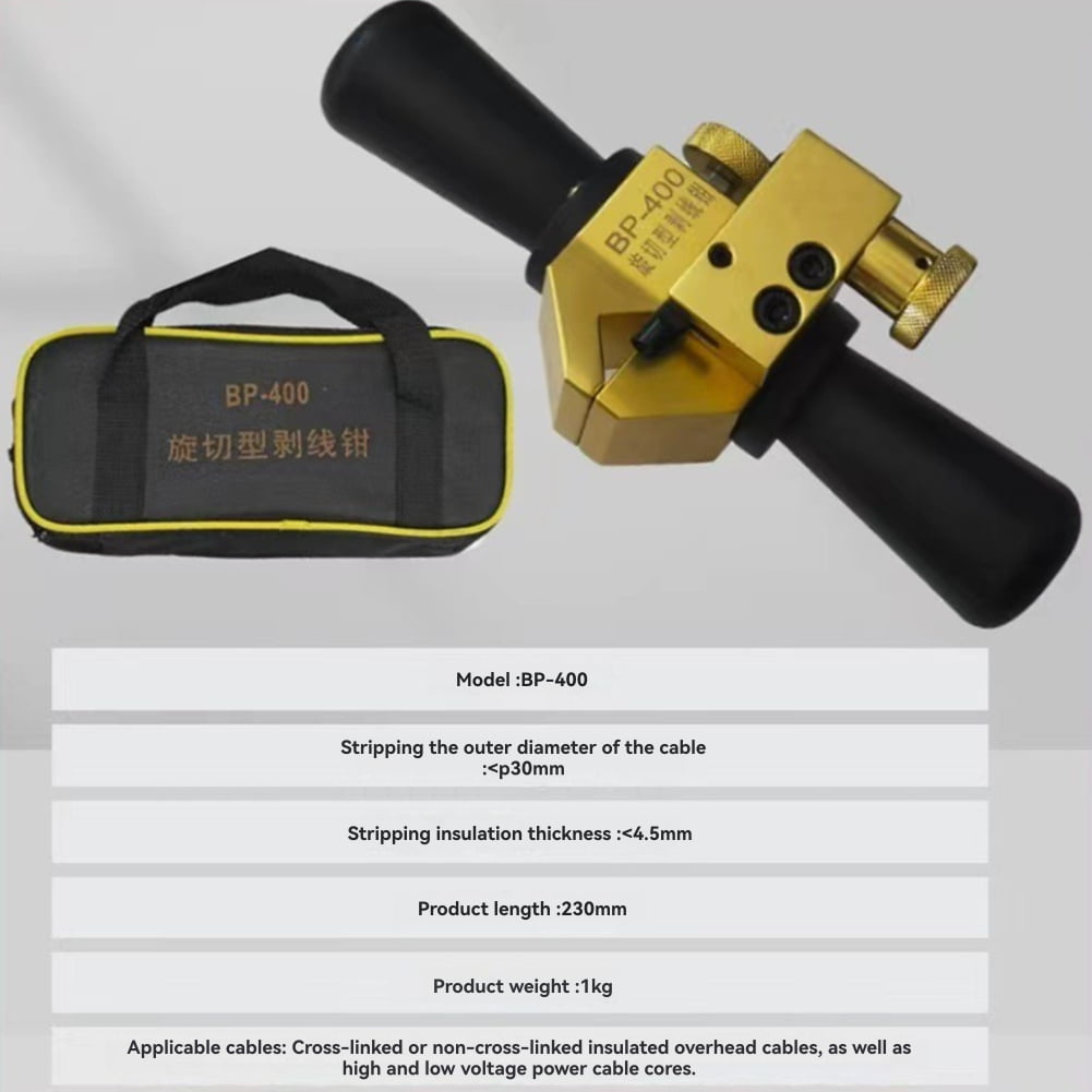 Wire Stripper BP-400 Rotary High and Low Voltage Insulated Cable Stripper Cable Insulation Stripping Machine