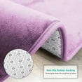 thumbnail image 3 of Clara Clark Set of 3 Absorbent Memory Foam Bath Mat Bathroom Rugs, 20x32, 17x24 and Contour Bath Rug, Lavender Dream, 3 of 6