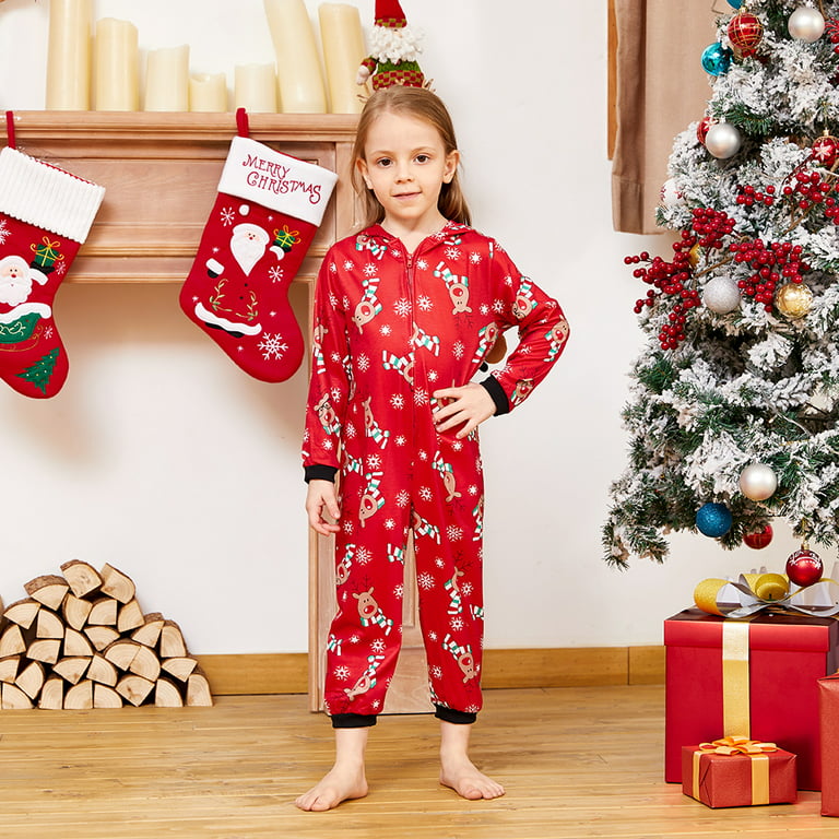 PatPat Reindeer Christmas Family Matching Pajama for Family,Size  Baby-Kids-Adult ,Onesie,Unisex 
