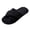 Black, variant on Cozy Slippers for Women Cross Band Plush Lined Non Slip Indoor Slides Breathable Outdoor Open Toe Shoes Trendy Gift Black Size 7