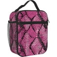thumbnail image 2 of Women Snakeskin Pattern Print Lunch Box - Insulated Lunch Bags For WomenMenWomenMen Detachable Handle Lunchbox Meal Tote Bag Women Snakeskin Pattern Print, 2 of 8