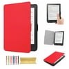 Allytech Case for Kobo Clara HD 6" 2018 eReader, Stand Auto Wake Sleep Flip PU Leather Stand Case Protective Cover for Kobo Clara HD, Red