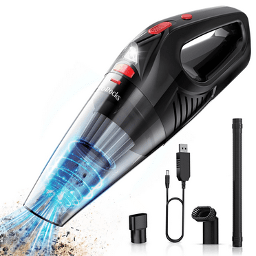 Handheld Vacuum Cordless, 6KPA Powerful Cyclonic Suction Vacuum Cleaner, Portable Car Vacuum Cleaner, Quick Charge Handheld Vacuum with Washable HEPA Filter for Car