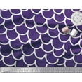 thumbnail image 2 of Soimoi Purple polyester Crepe Fabric Curve Hand Drawn Printed Fabric 1 Yard 52 Inch Wide, 2 of 3