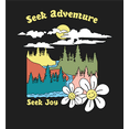 thumbnail image 2 of Positive Vibes Cloudy Forest Landscape Seek Adventure Seek Joy Crew Neck Long Sleeve Adult Tee-XL-Black, 2 of 2