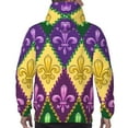 thumbnail image 6 of Bingfone Mardi Gras4 Men'S Drawstring Hoodie Long Sleeve Pocket Sweatshirts-4x-Large, 6 of 9