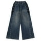 thumbnail image 4 of Cowsor Girls Baggy Jeans Distressed Denim Pants Elastic Waist Wide Leg Jeans for Girls Kids Loose, 4 of 7