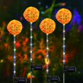 thumbnail image 3 of Solar Lights Outdoor Decorative, 4 Pack Solar Dandelion Garden Lights,,orange, 3 of 5