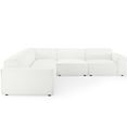 thumbnail image 3 of Pemberly Row 5-Piece Modern Fabric Upholstered Sectional Sofa in White, 3 of 11