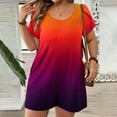 thumbnail image 2 of biudgviw Rompers for Women Petal Short Sleeve Plus Size Jumpsuits One Piece Printed Athletic Workout Loose Shorts Summer Lounge Outfits, 2 of 5