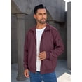 thumbnail image 3 of Colsmile Men's Bomber Jacket, Lightweight Casual Zip Up Windbreaker with Plaid Lining, 3 of 7