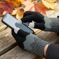 thumbnail image 4 of allydrew Cold Weather Touchscreen Texting Gloves for Women (Set of 2), Black and Brown Zigzag, 4 of 6