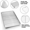 thumbnail image 2 of P&P CHEF Extra Large Baking Sheet and Rack Set, Stainless Steel Cookie Sheet Baking Pan with Cooling Rack, Rectangle 19.6''x13.5''x1.2'', Oven & Dishwasher Safe -Half Size, 2 of 7