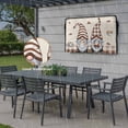 thumbnail image 6 of Outdoor TV Cover 52x30x4.5in, Coffee Cup Beans on Vintage Linen Weatherproof TV Screen Protector with Zipper, Gnomes Brown Plaid Outside Television Cover Fits Up to 52-55", 6 of 9