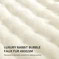 thumbnail image 2 of Faux Fur Heated Blanket Throw White - Luxury Fluffy Rabbit Bubble Electric Blanket with 6 Heating Levels, 4 Time Settings, Heating Blanket for Women, Machine Washable (50"x60"), 2 of 8