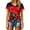 d-Red, variant on Women’s Spain Flag Inspired Soccer V-Neck Short Sleeve T-Shirt