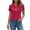 hwj# Watermelon Red781, variant on Polo Shirts For Women Short Sleeve Solid Color Three Button Collar Shirt Comfortable Athletic Top Slim Fit Fashionable Casual Sports Business Breathable Comfy Stylish Tee Blouse,RD3,S