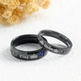 thumbnail image 3 of 2 Pcs Couple Rings for Women Men His Queen Her King Matching Rings Set Engagement Promise Band Rings for Him and Her, 3 of 15