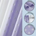 thumbnail image 5 of Your Zone Curtain and Sheers Panel Set, 4-Piece, Foil Polka Dot Purple, 27.5" W x 84" L, 5 of 5