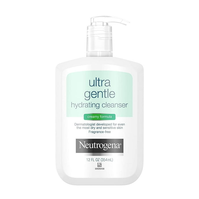 Limpiador Facial Diario Ultra Suave Neutrogena para Pieles Sensibles Acné Eccema y Rosácea Sin Aceite 12 Fl Oz