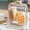 Yellow, variant on Flip Top Bread Storage Container, Transparent Cake and Food Keeper with Airtight Seal, Stackable Plastic Organizer for Kitchen Pantry Organization