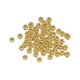 thumbnail image 2 of 200pcs Snowflake Spacer Beads Set, Loose Beads , DIY 6mm Craft Decor Loose Charm Gold, 2 of 9