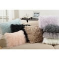 thumbnail image 4 of SARO 706.RS18S 18 in. Square Mongolian Faux Fur Throw Pillow - Rose, 4 of 5