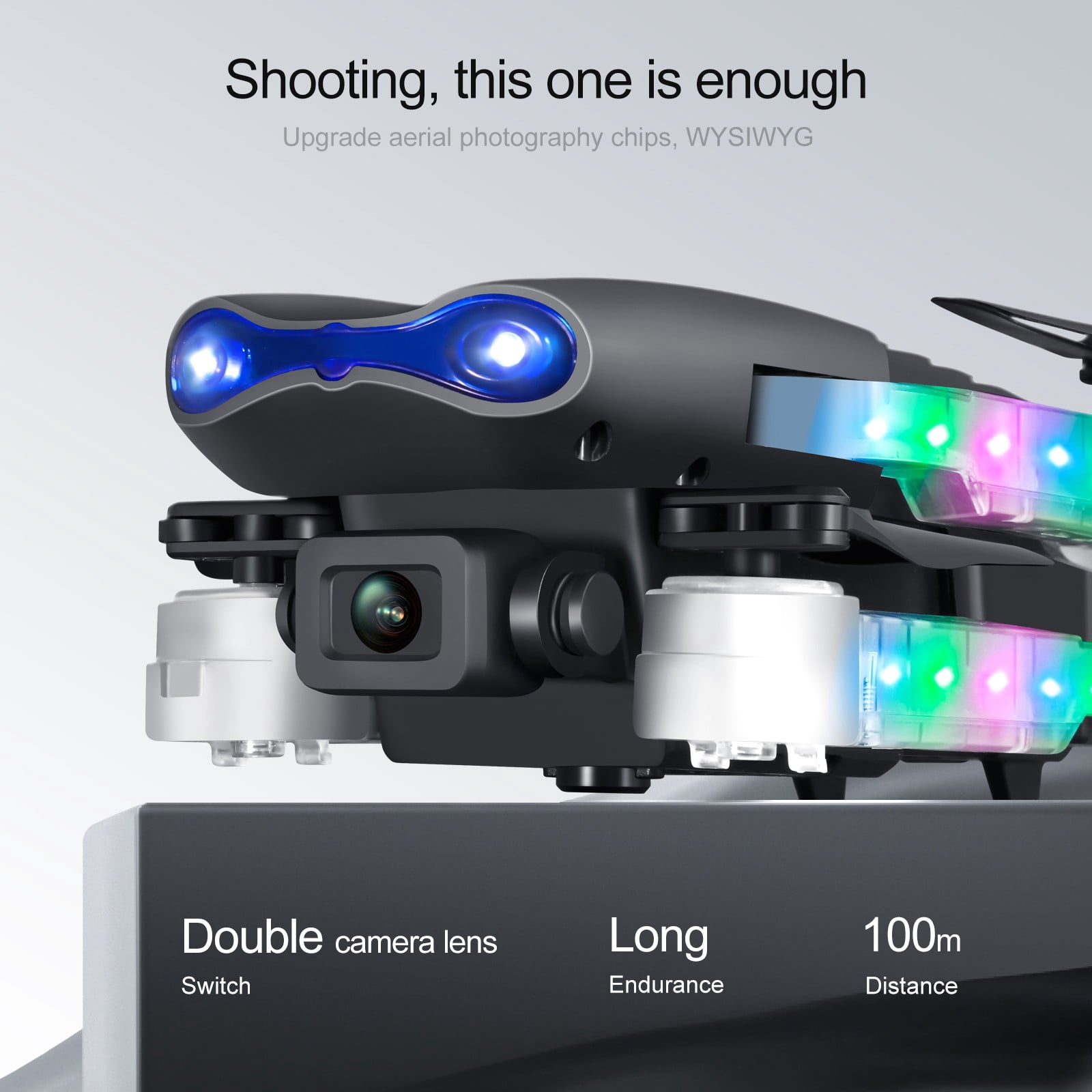 Drone with Dual 1080P Cameras, Foldable Design with Live Video via WiFi and Stable Optical Flow for Beginners and Adults