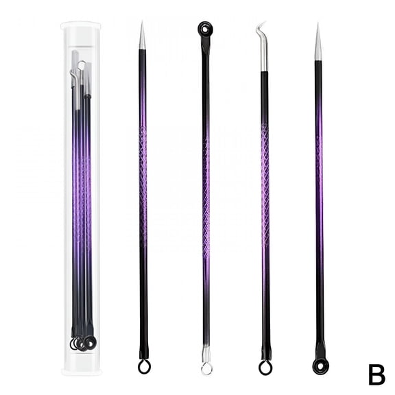EXLEAF Pimple Popper Tool Kit 4Pcs Blackhead Remover Extractor Tool Professional Acne