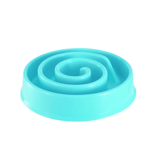 Methold Cuenco de alimentación para mascotas, alimentador lento, antihinchazón, cuenco de entrenamiento para hábitos alimentarios, de PP, Suministros de alimentación y agua para mascotas azul