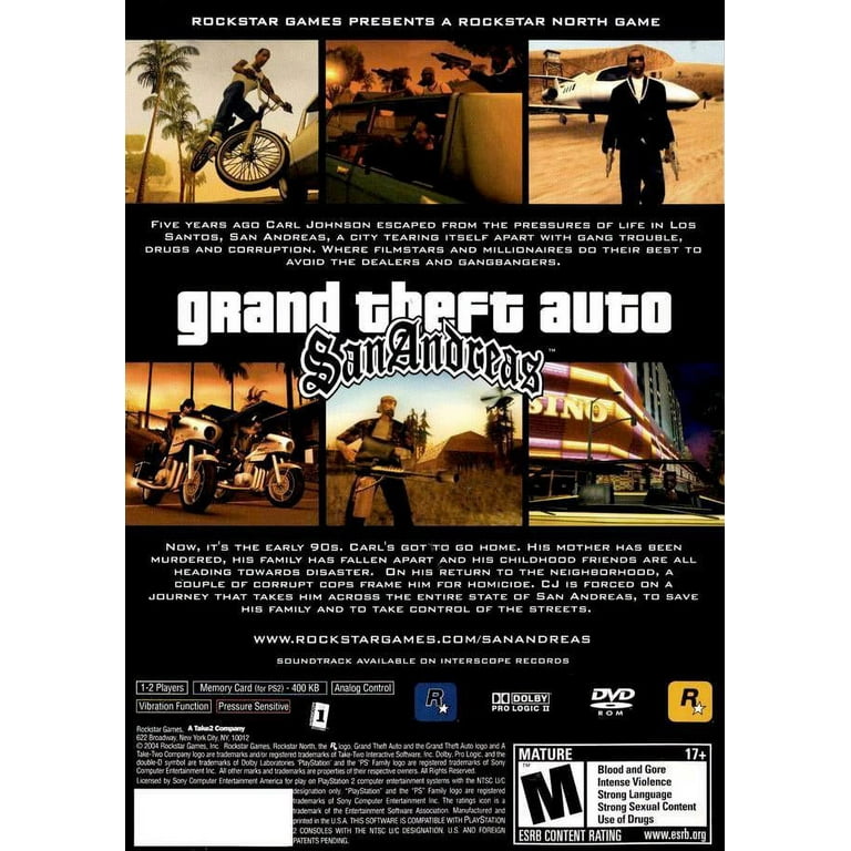 Grand Theft Auto: San Andreas - Rockstar Games Customer Support