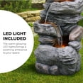thumbnail image 5 of Teamson Home 39.37" LED Faux Stone Water Fountain, Gray, 5 of 9