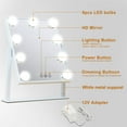 thumbnail image 3 of Professional Lighted Makeup Mirror, Hollywood Style with Detachable Magnification Mirror, 360° Rotation, Brightness Adjustable, 3 Color Lighting Modes, Memory Function for All Makeup Needs, 3 of 7