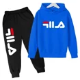 thumbnail image 3 of Conjuntos de ropa deportiva para niños de 3 a 14 años, con capucha y pantalones, 2 piezas, tendencia de otoño y primavera, 3 of 5